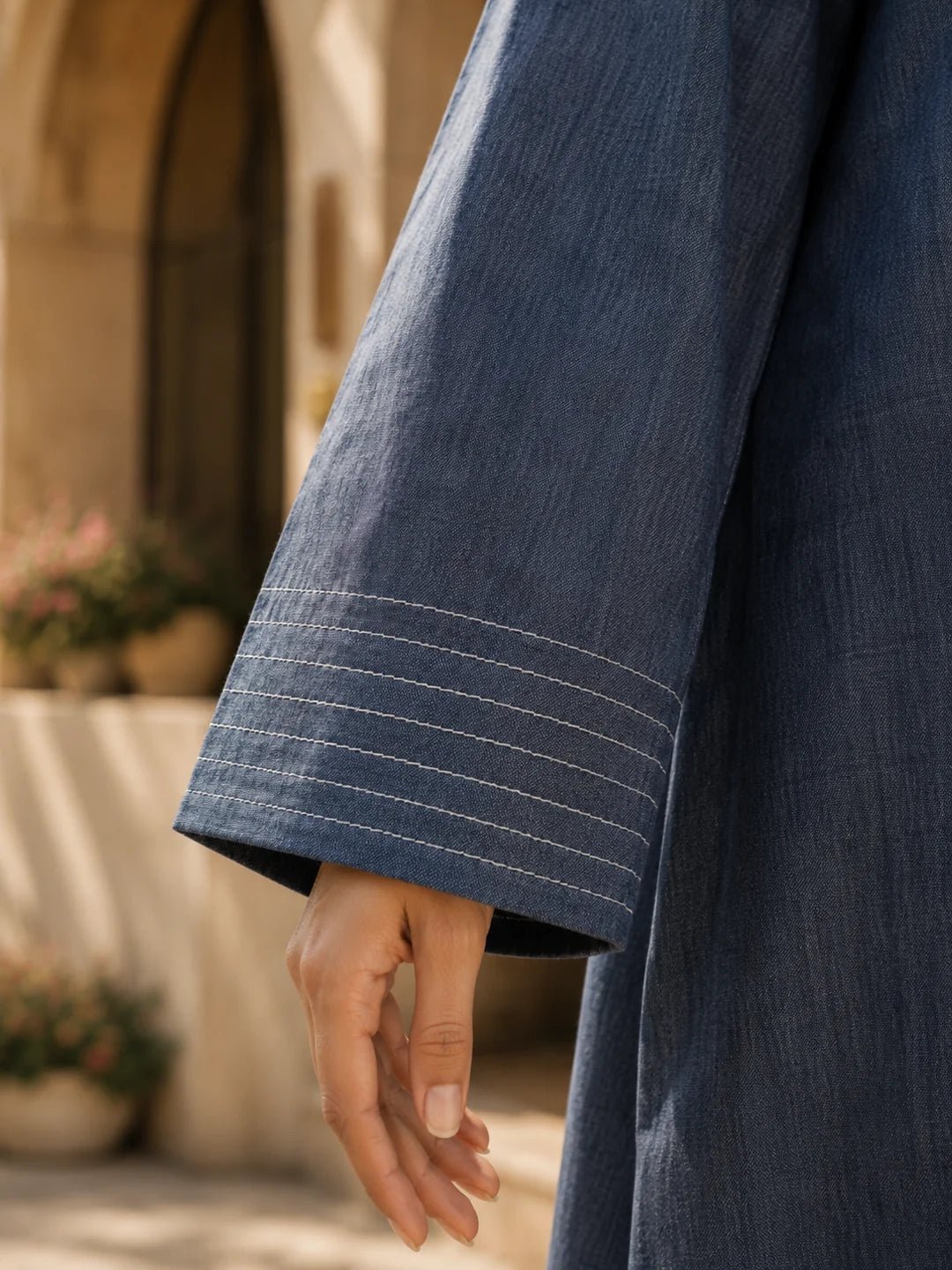 Dailyfab Washed Denim Blue 2-Piece Co-ord Set in Cotton Denim - Image 4